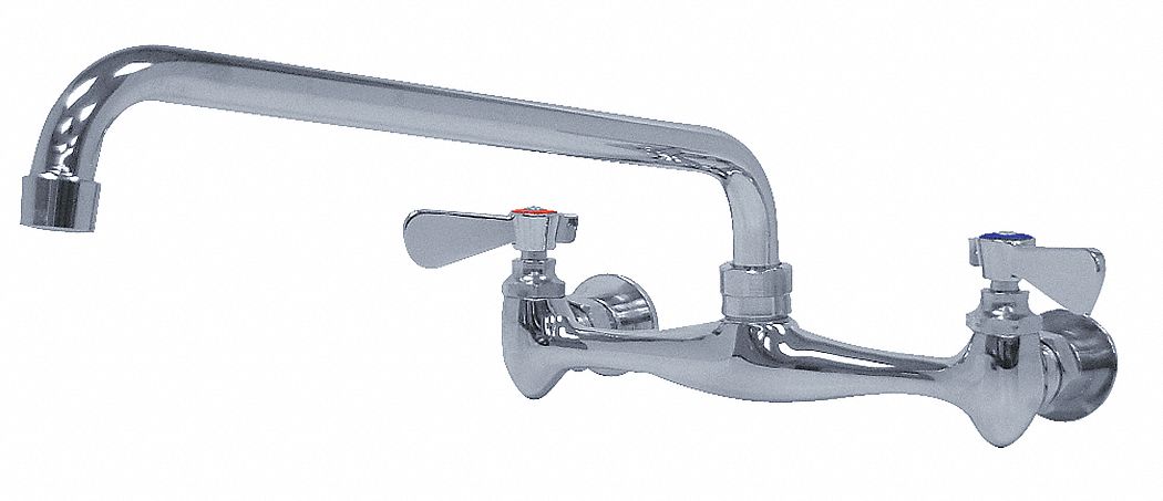 Splash Mounted Faucet, 12 In Long