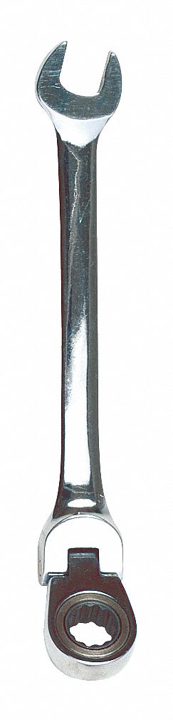 Ratcheting Combo Wrench, 7/16 in, Flexible