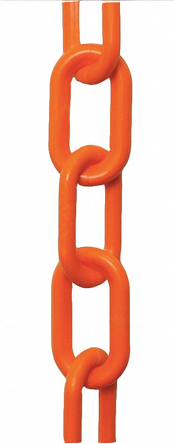 Plastic Chain, Fluor Orange, 2 in x 106 In