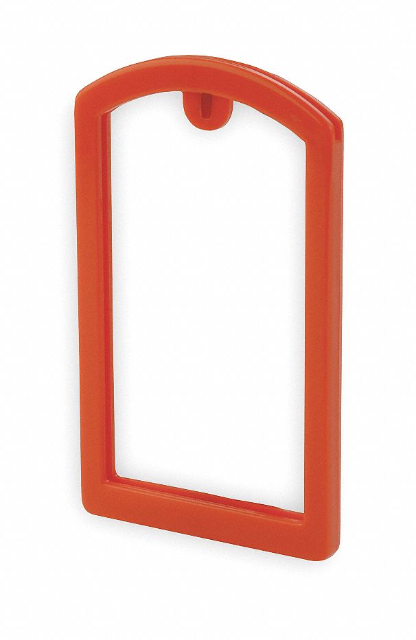 Label Pocket Frame, Pocket Recess, Orange