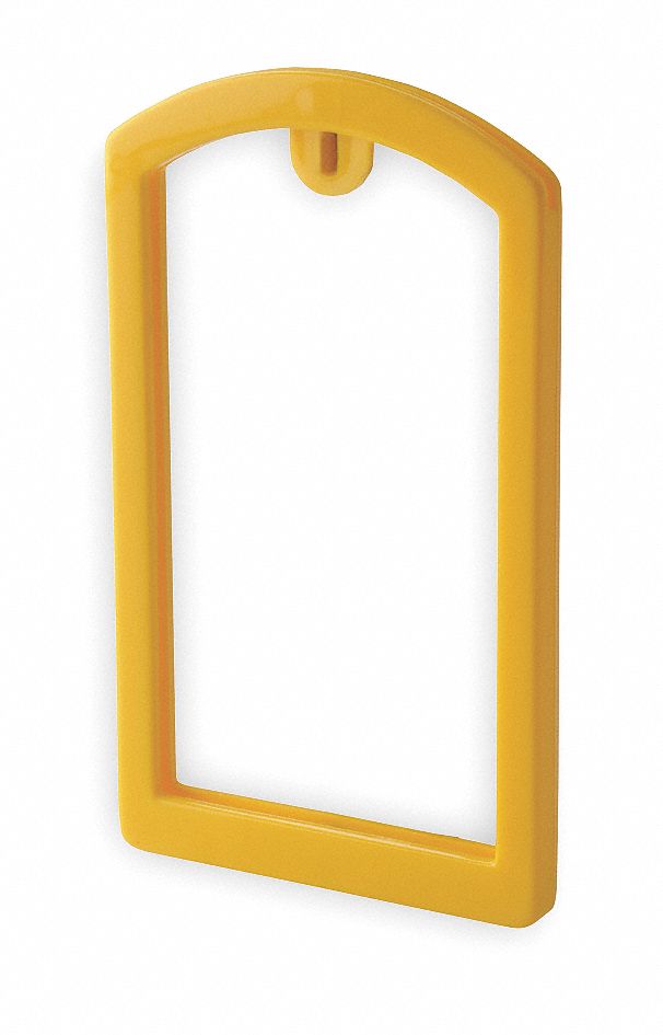 Label Pocket Frame, Pocket Recess, Yellow