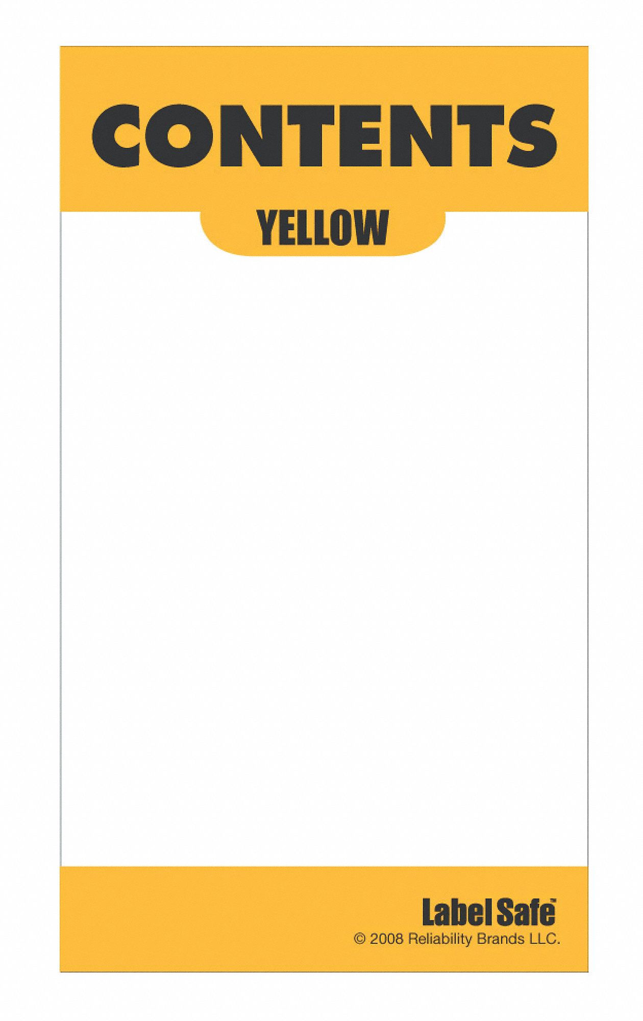 Content Label, 2 In. W, 3-1/2 In. H