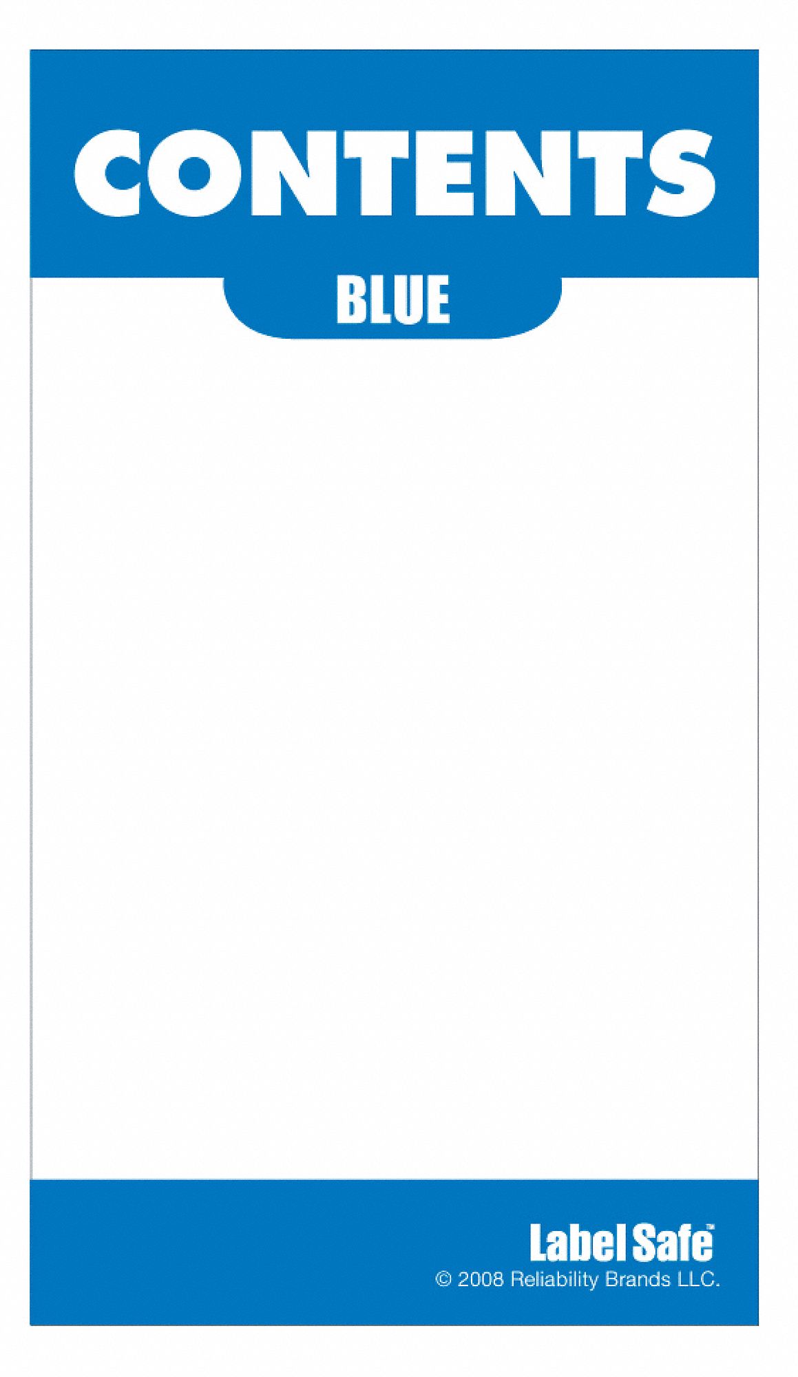 Content Label, 3-1/2 In. H, 2 In. W