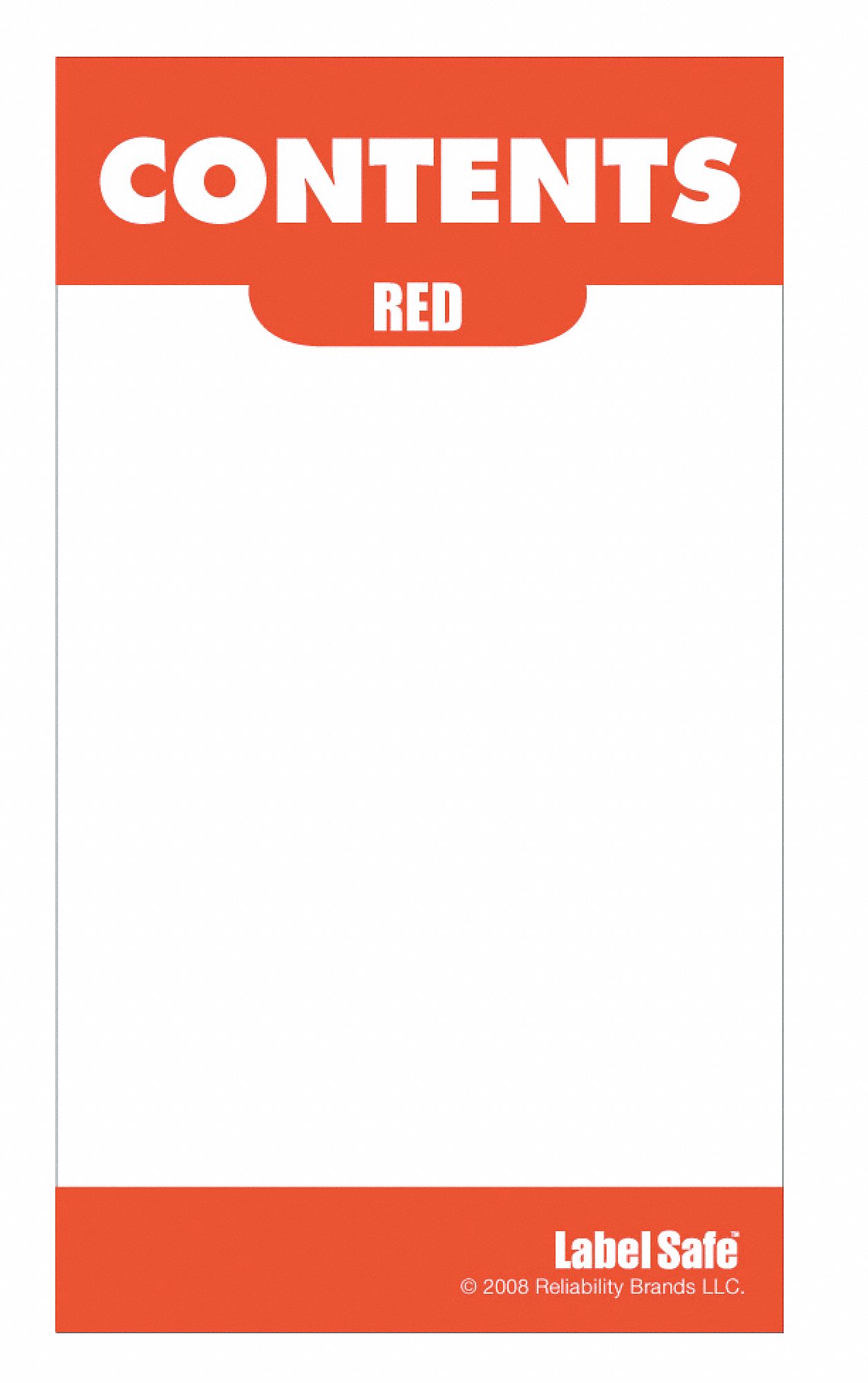 Content Label, 3-1/2 In. H, 2 In. W