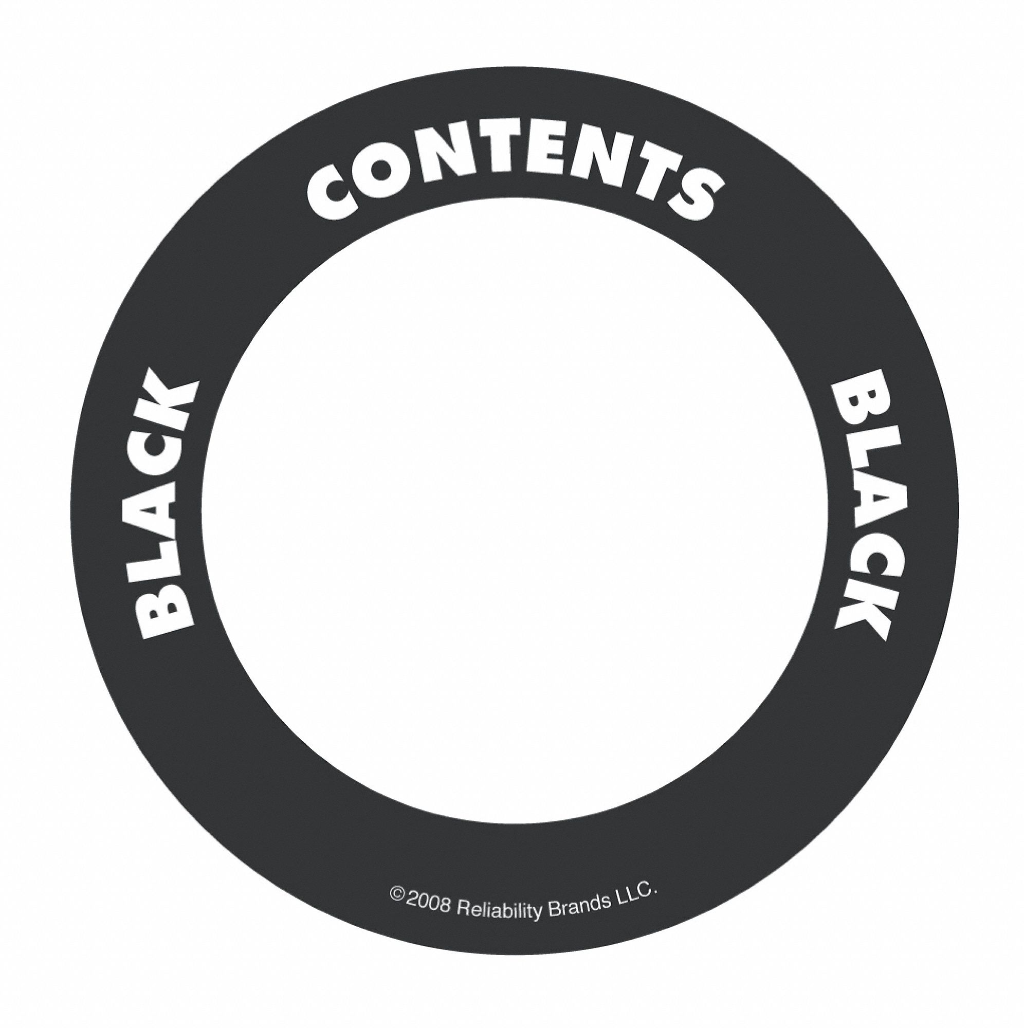 Content Label, 2 In. W, Black