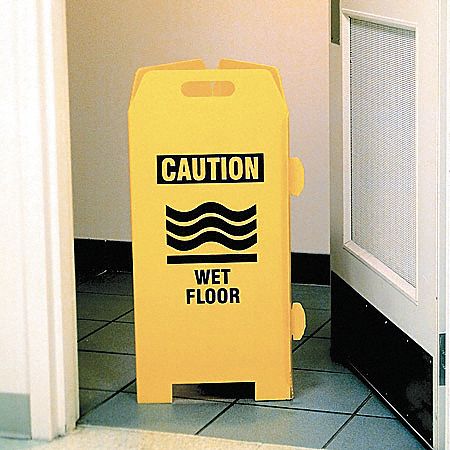 Caution Sign, Wet Floor, Stand, 32x45