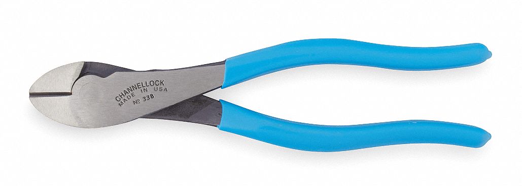 Diagonal Cut Plier, 8 In, High Leverage