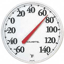Analog Thermometer, -60 to 140 Degree F