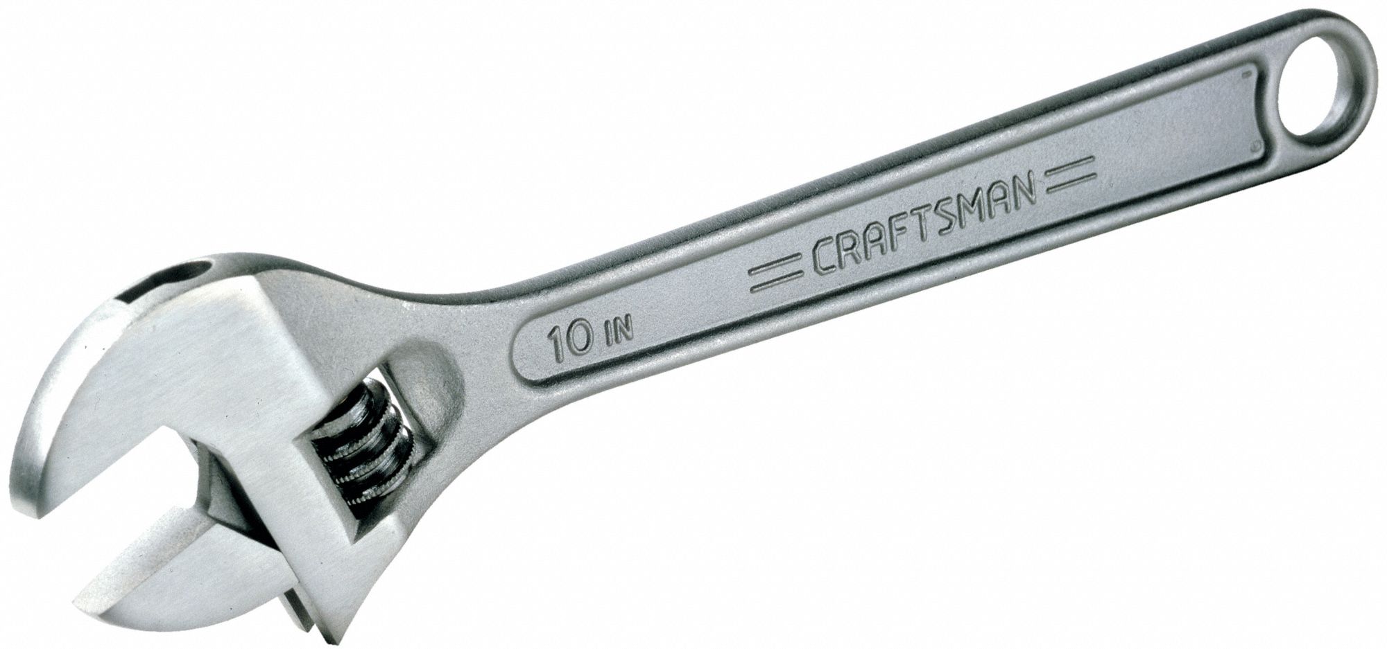 Adjustable Wrench, 8 in., Chrome, Plain