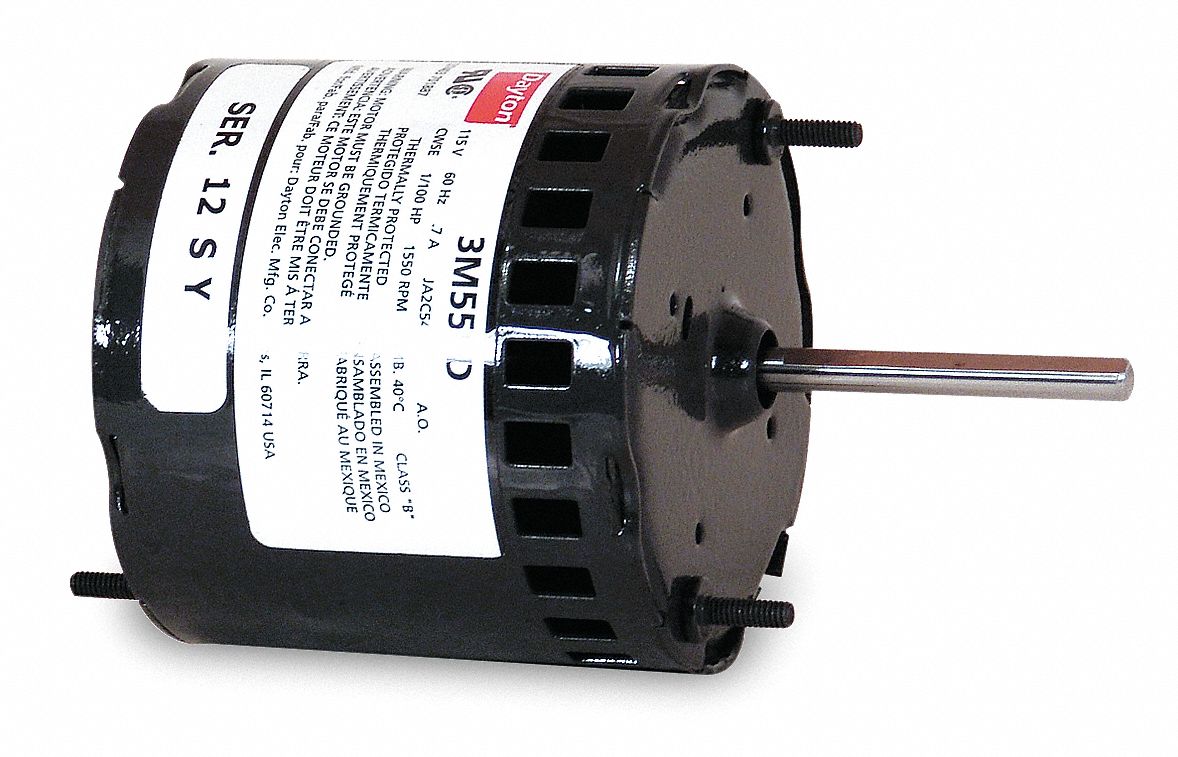 HVAC Motor, 0.7A, 2-1/16 In. L, Shaded Pole