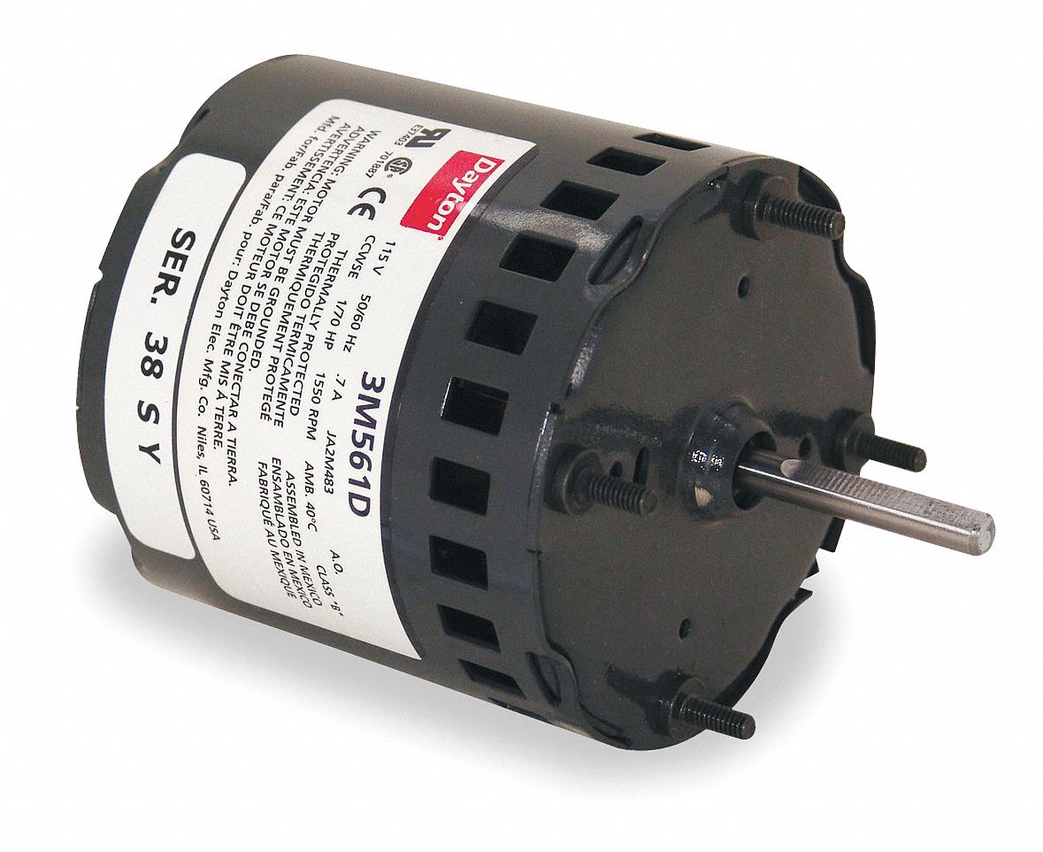 HVAC Motor, 115V, Stud, 1-1/2 In. L, Sleeve