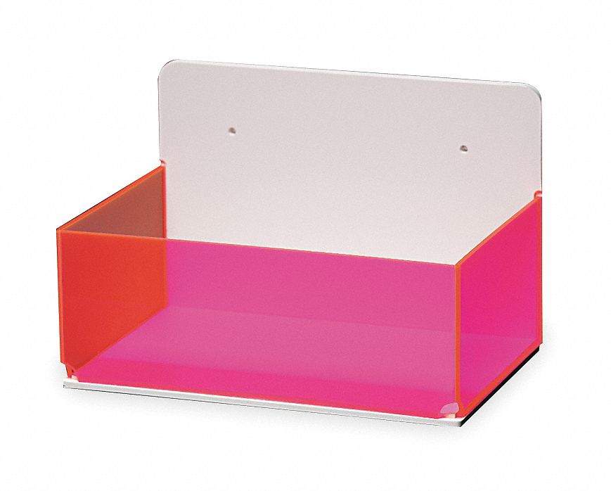 Lab Box, 9 1/4x6 1/4x5 1/2 In, Neon Red