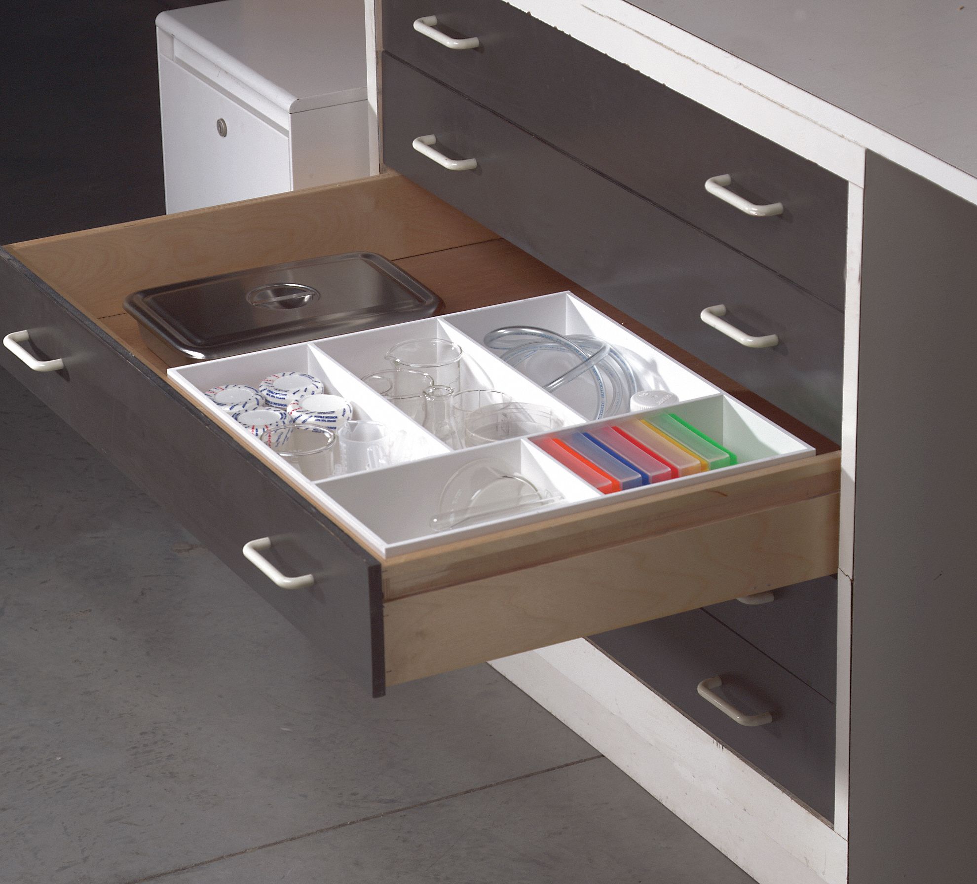 Drawer Organizer, 5Comp, 4x17.5x19.5In