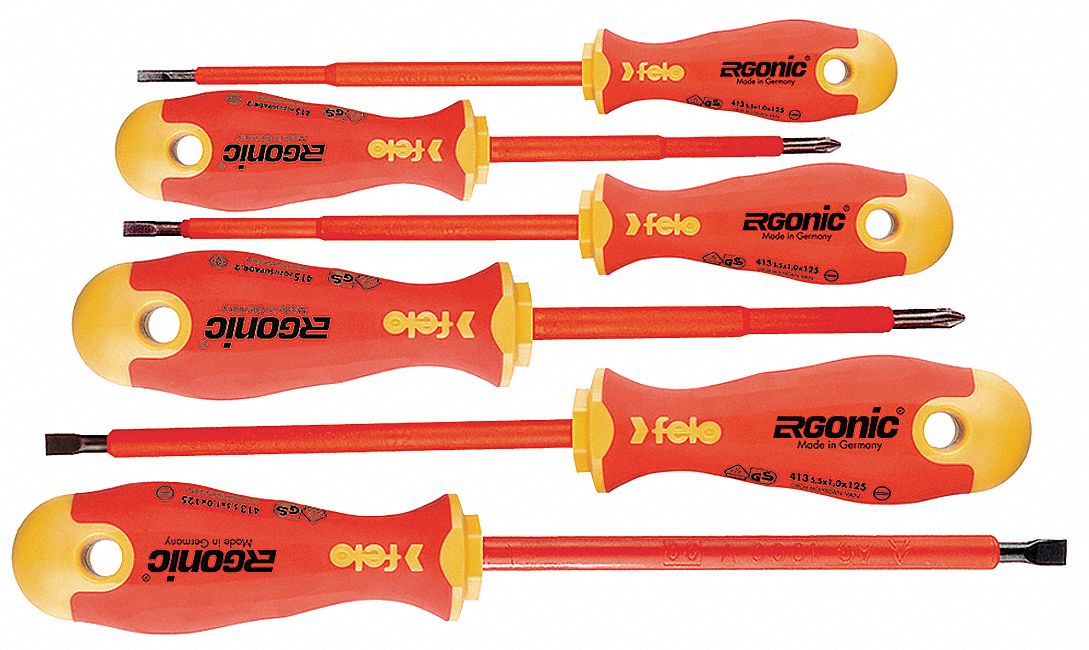 Insulated Screwdriver Set, 6 Pc