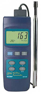 Anemometer, Hot Wire, 40 to 3346 FPM