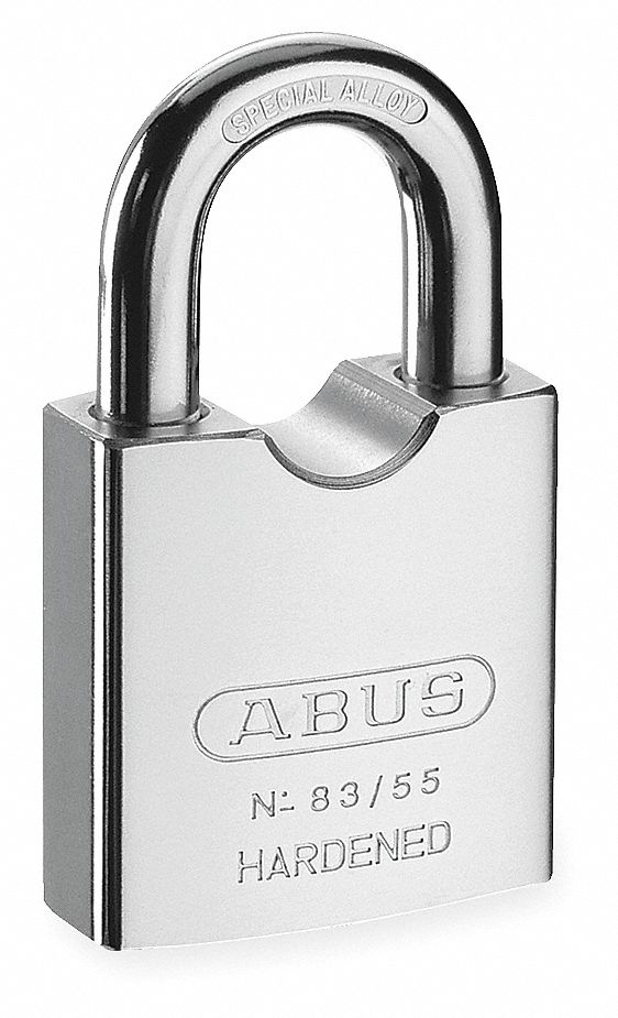 Rekeyable Solid Steel Padlock, Silver