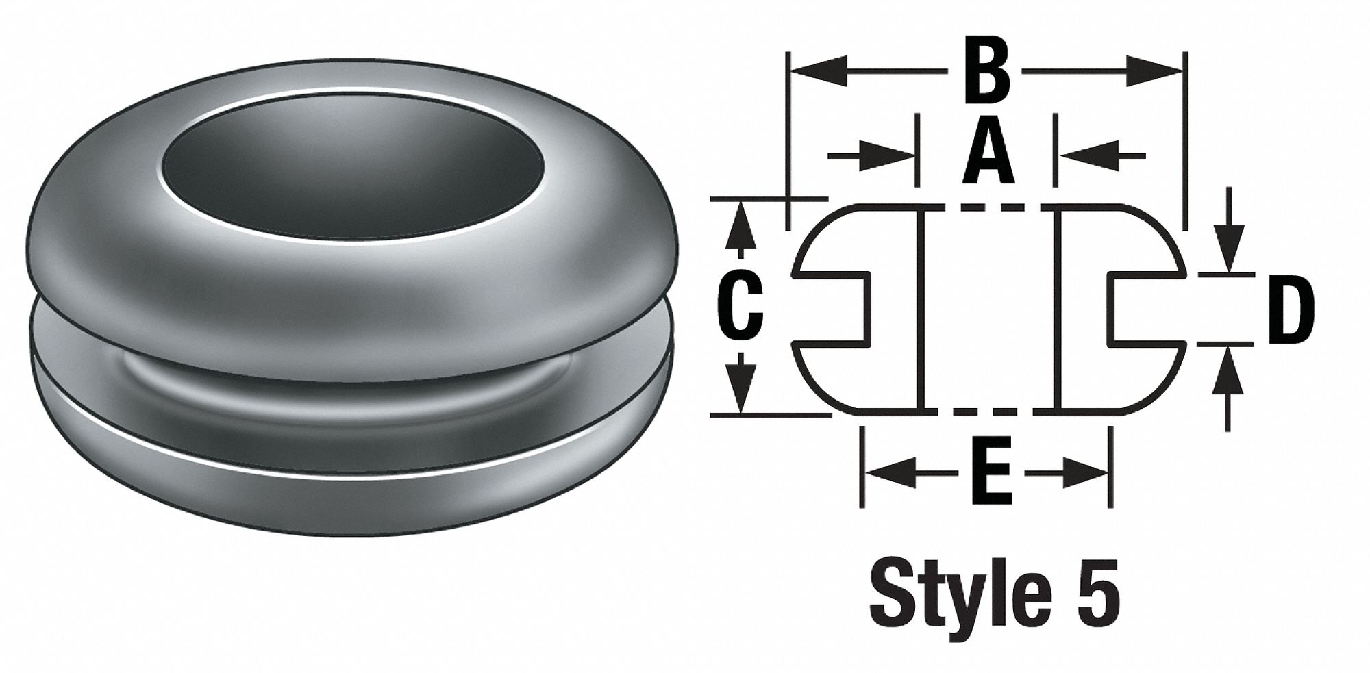 Grommet, Buna-N, MS 35489-56, Pk 25