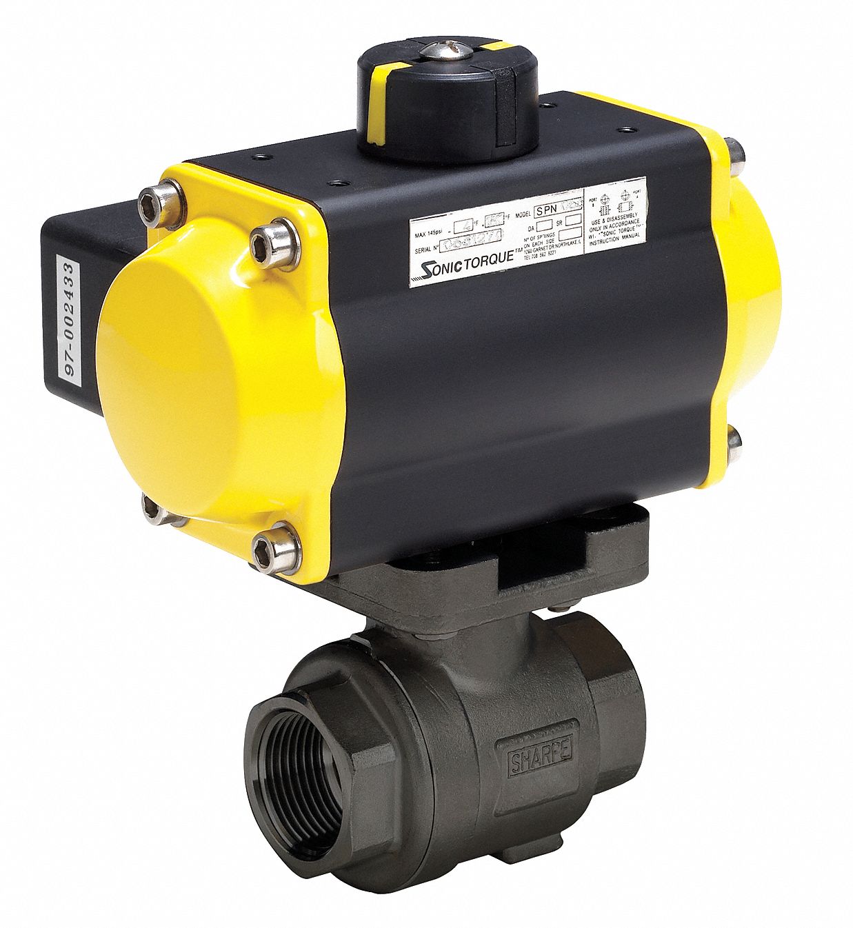 Ball Valve, Pneumatic Actuated, 3/4 In