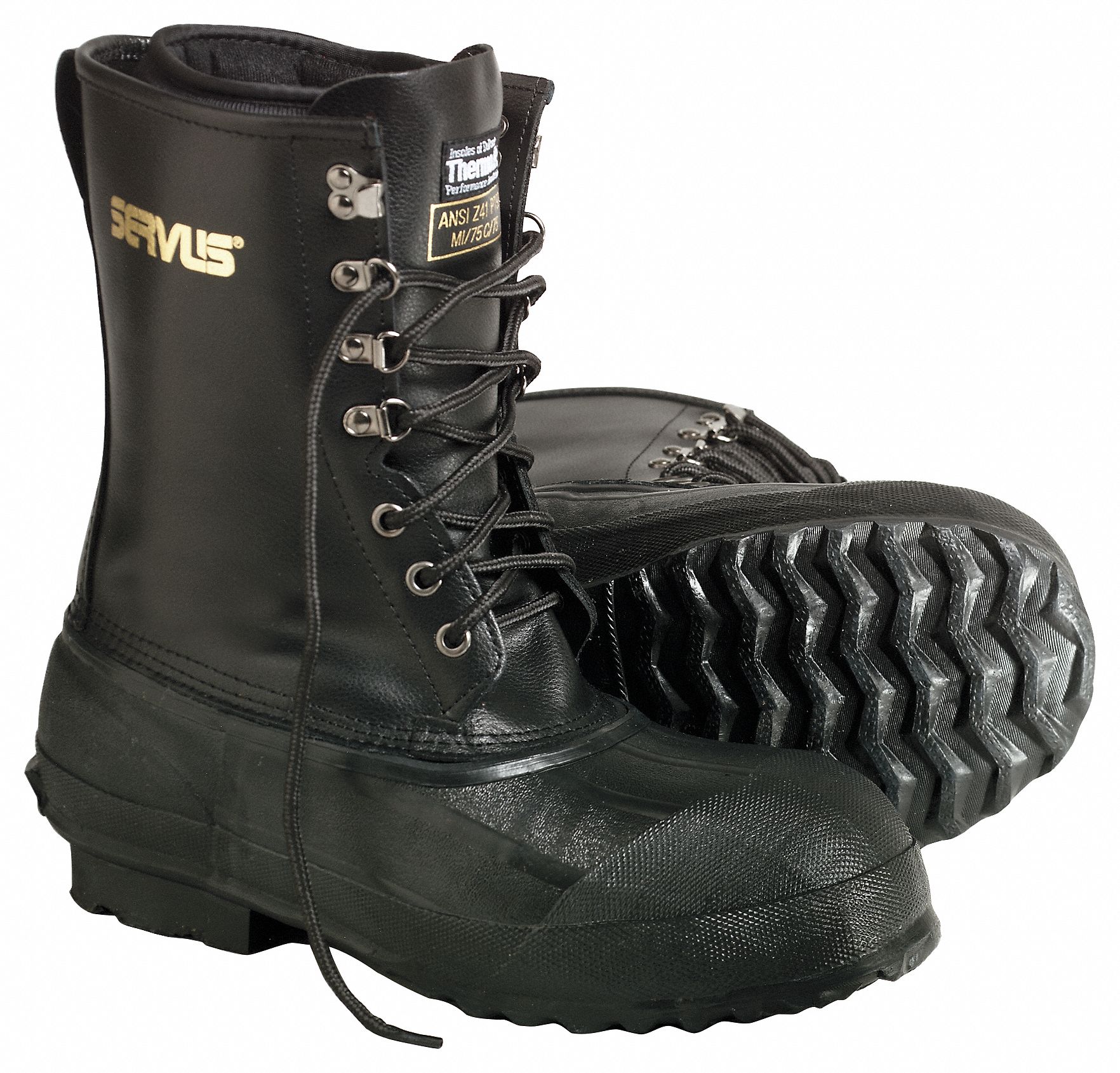 Winter Boots, Mens, 12, Lace, Steel, 1PR