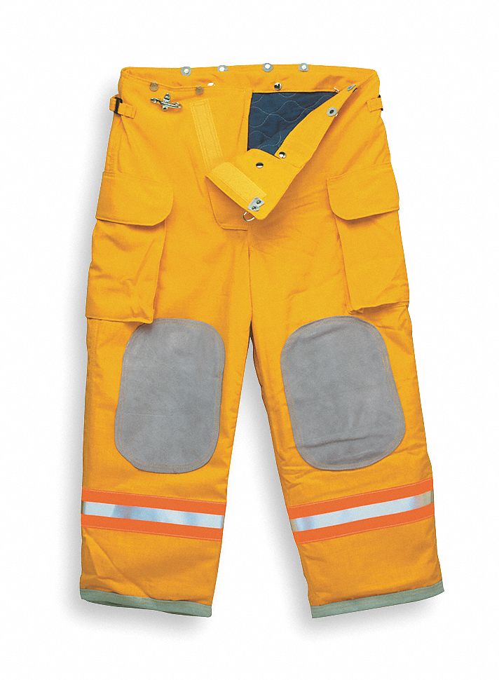 Turnout Pants, Yellow, L, Inseam 28 In.