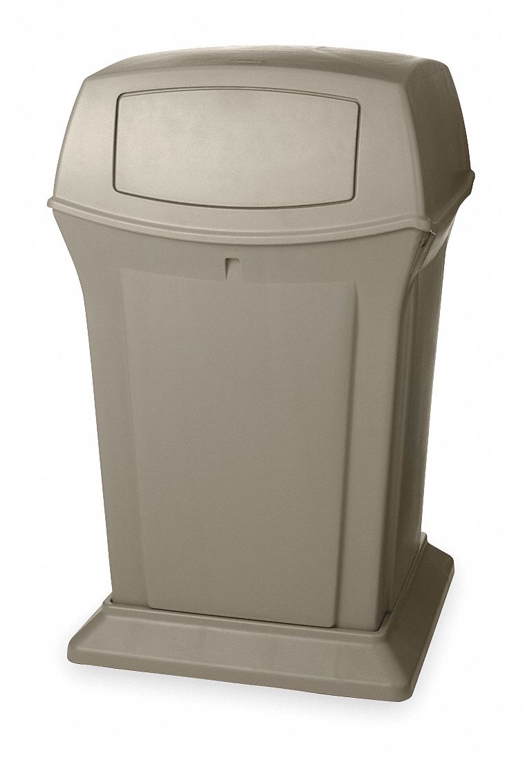 Waste Receptacle, Hinged Door, Beige, 45G