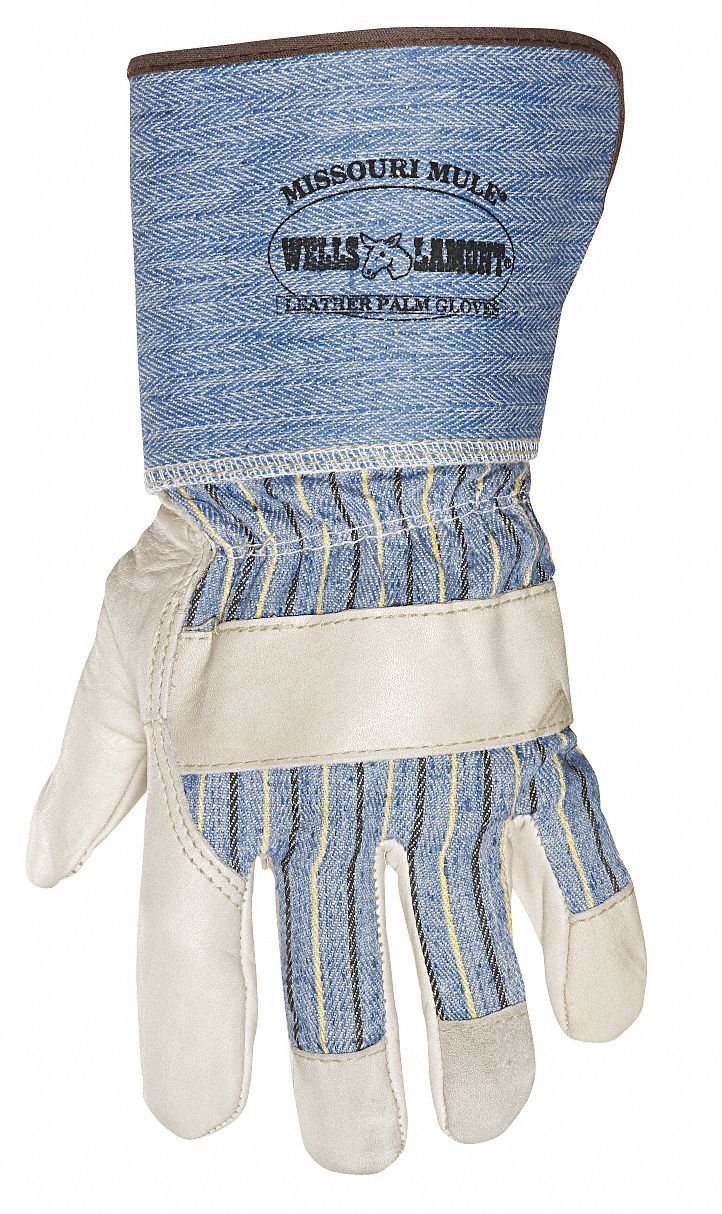 Leather Gloves, Gauntlet, Cowhide, XL, PR