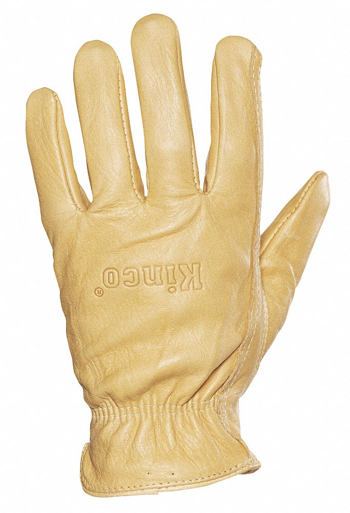 Leather Gloves, Mens S, Tan, PR
