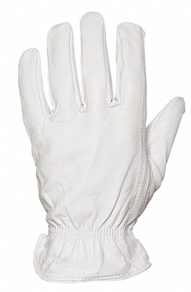 Leather Gloves, Off White, Mens S, PR