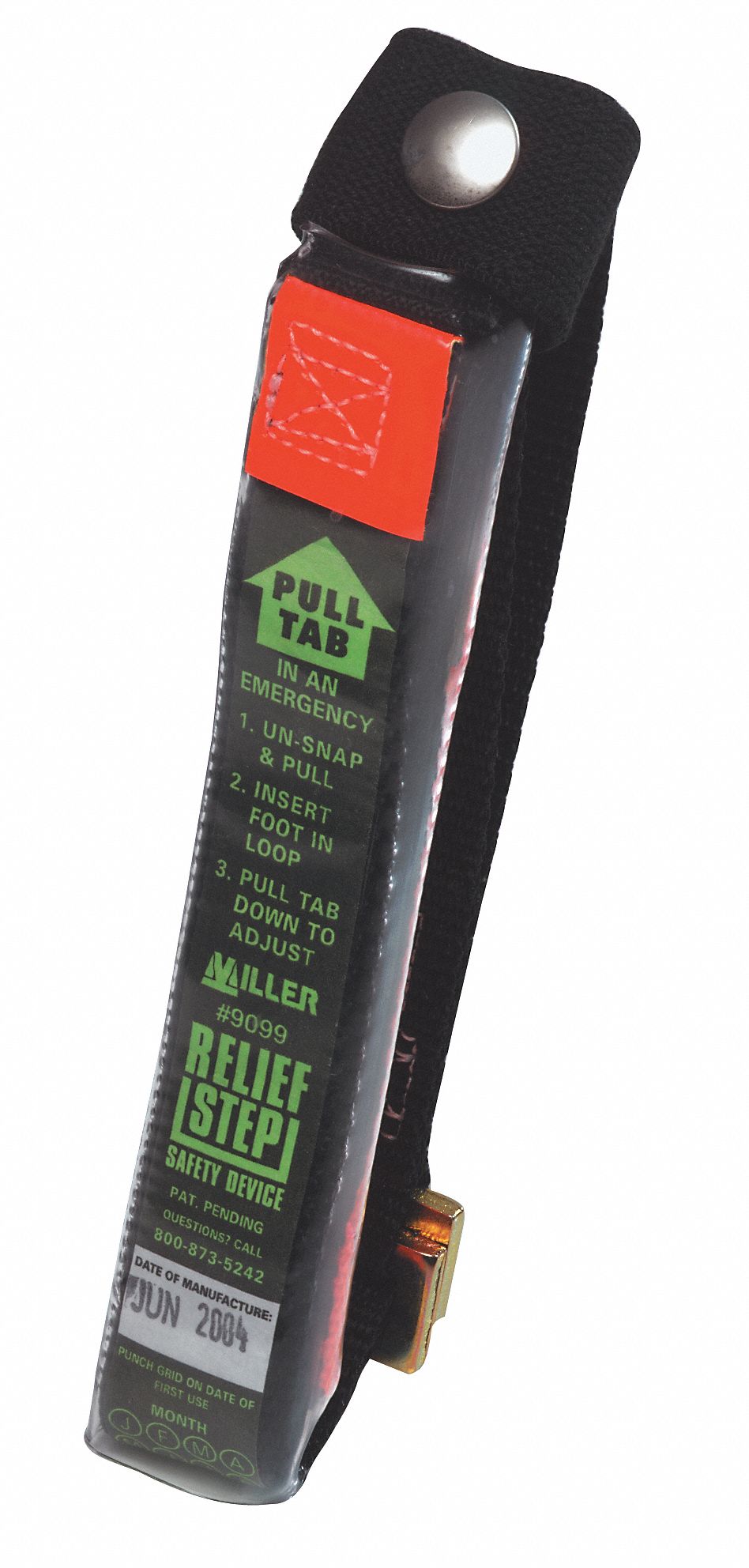 Relief Step Safety Dvce, Plystr/Steel, Blk