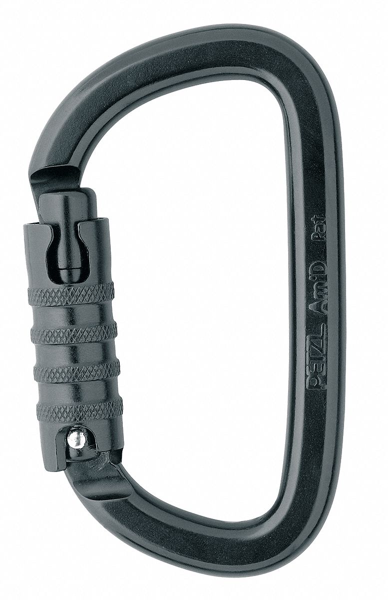 Carabiner, Aluminum, 4.3 In., Tri-Act Lock