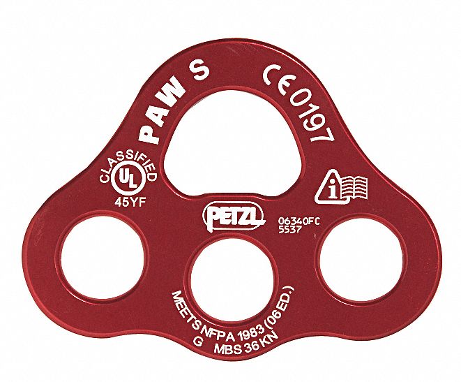Anchor Plate M, Aluminum, 8100 lb., Red