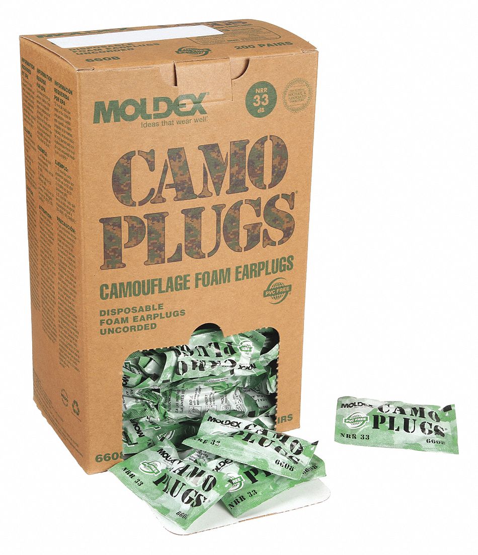 Ear Plugs, 33dB, W/o Cord, Univ, PK200