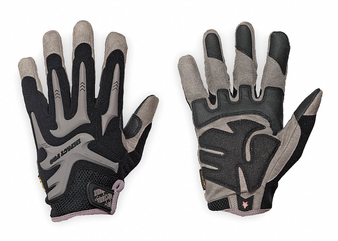 Anti-Vibration Gloves, XL, Black, PR