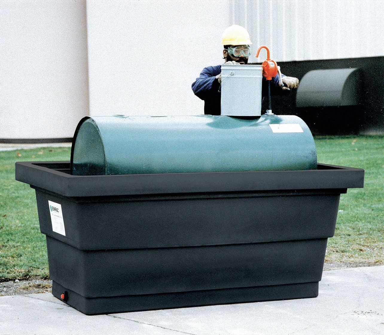 Tank Containment Unit, 34-1/2 In. H, Black