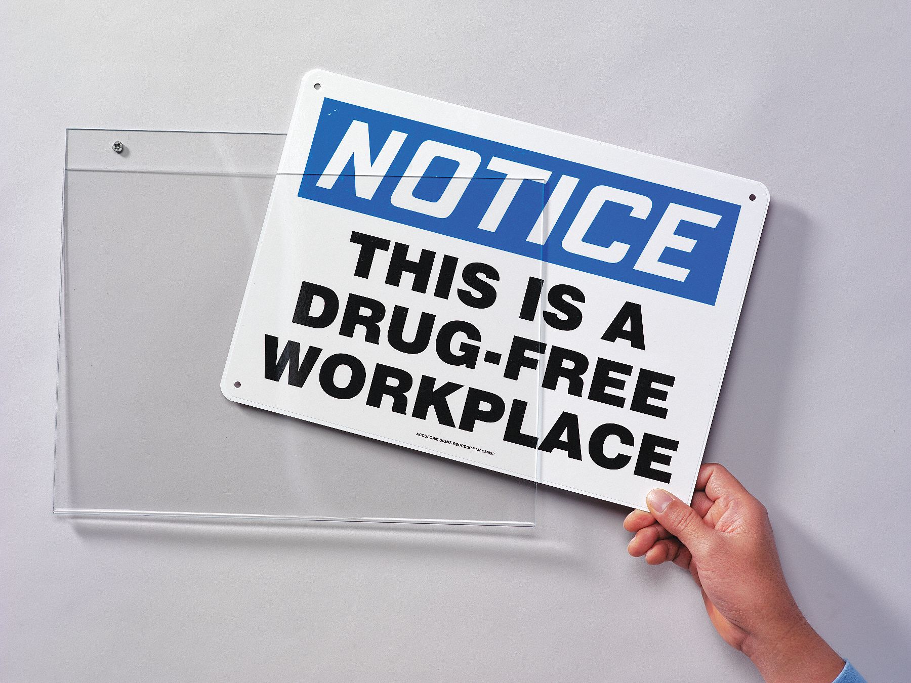 Sign Holder, Wall, 19-1/8x11-3/8, Acrylic