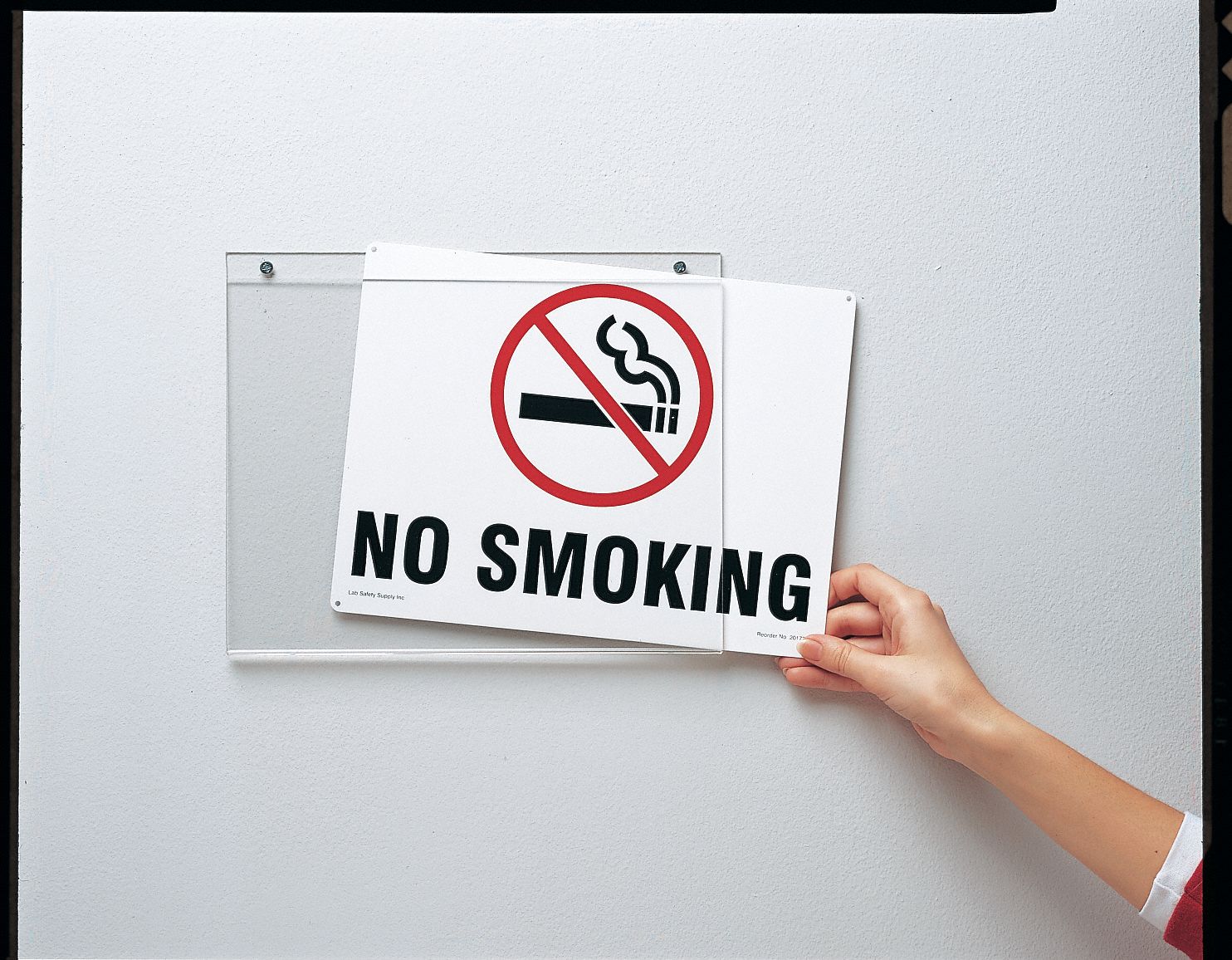 Sign Holder, Wall, 7x10, Acrylic, Clear