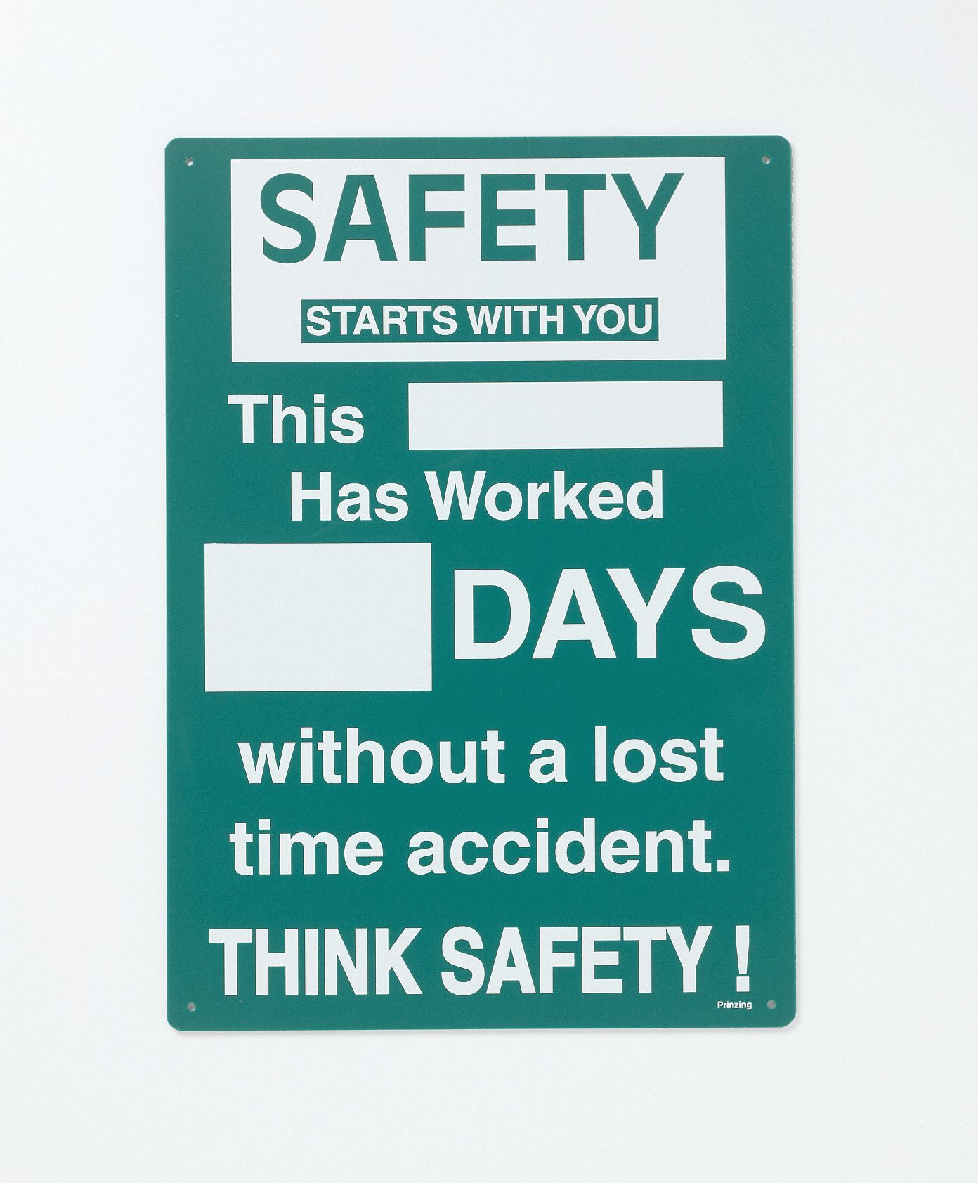 Safety Record Signs, 20 x 14In, ENG