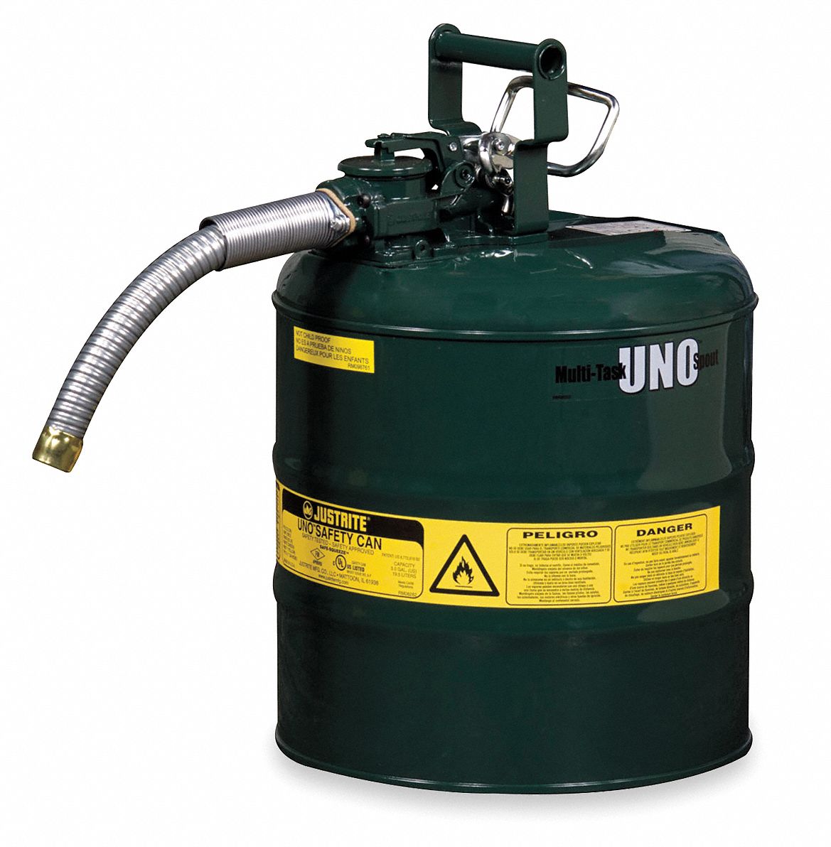 Type II Safety Can, Green, 13-1/4 In. H