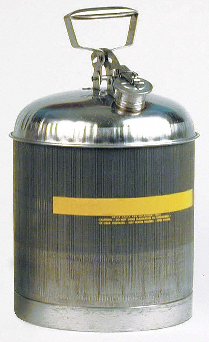 Type I Safety Can, 5 gal, Slvr, 15-7/8In H