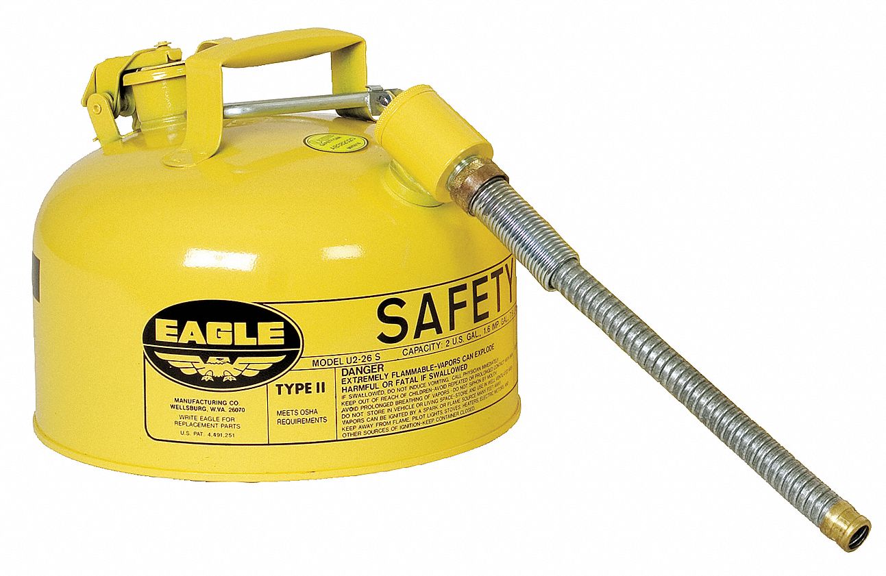 Type II Safety Can, Yellow, 9-1/2 In. H