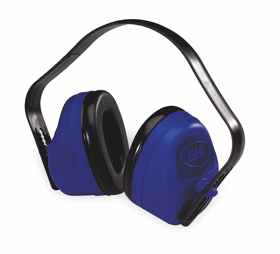Ear Muff, 27dB, Multi-Position, Black/Blue