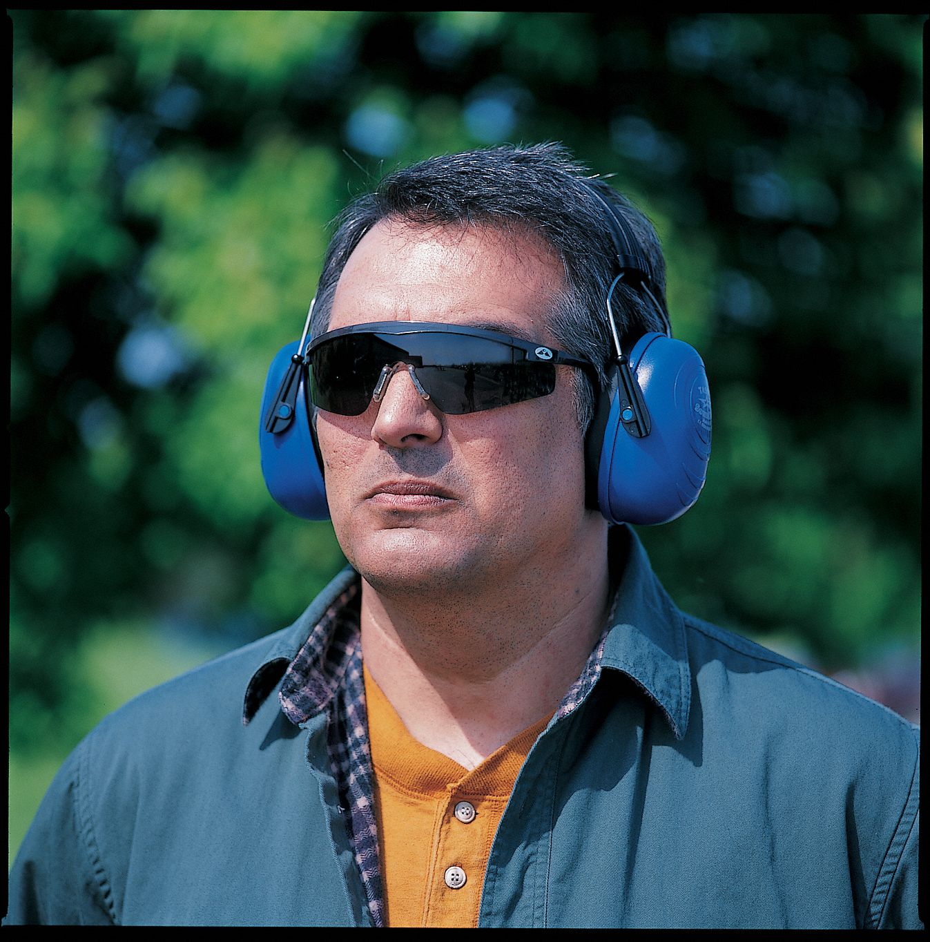 Ear Muff, 23dB, Neckband, Blue