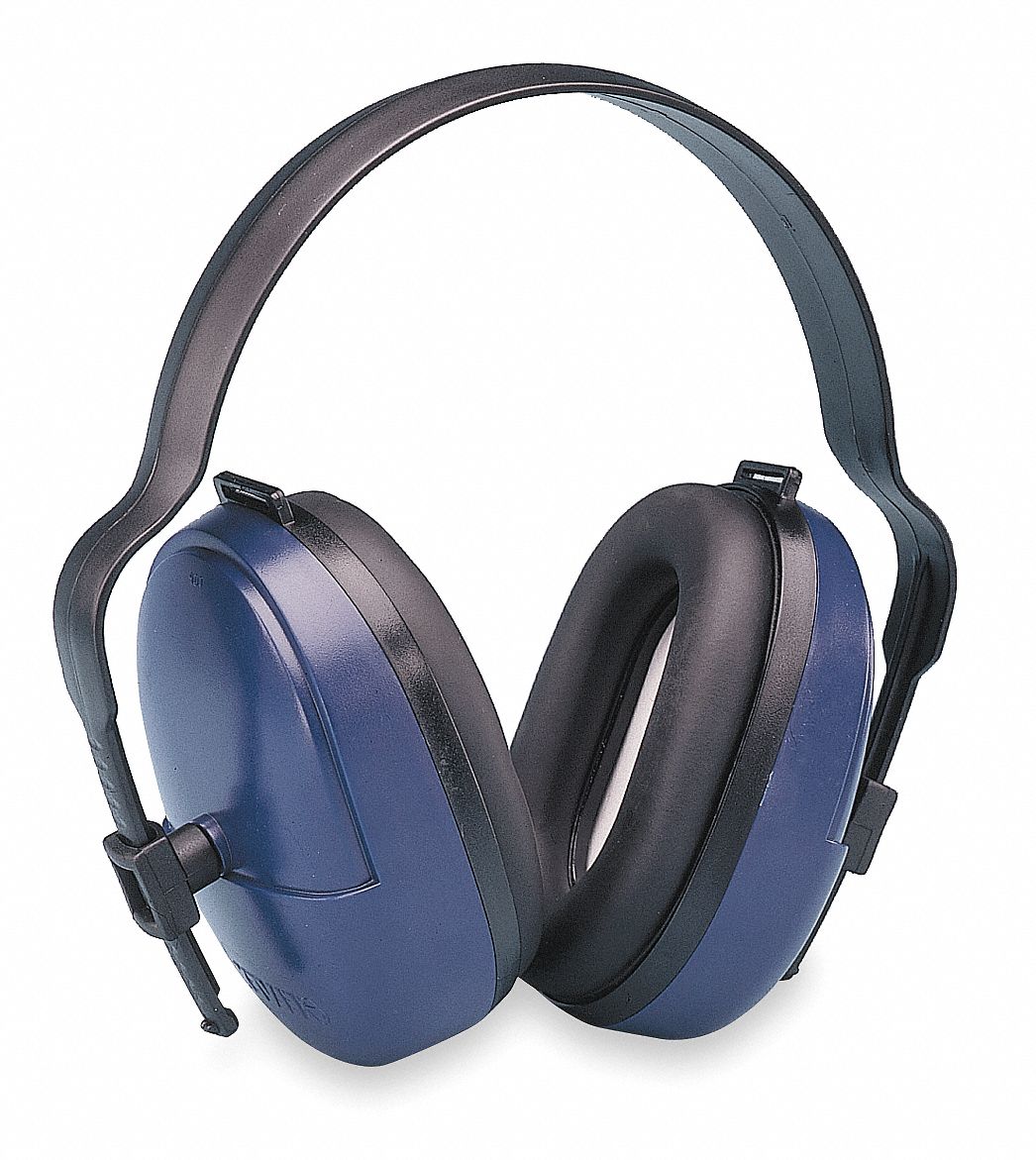 Ear Muff, 25dB, Headband, Black/Blue