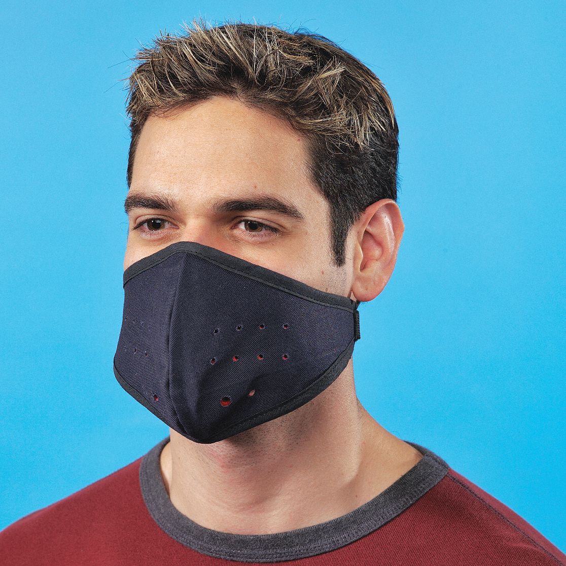 Flame Resistant Mouthpiece, Blue, Cotton
