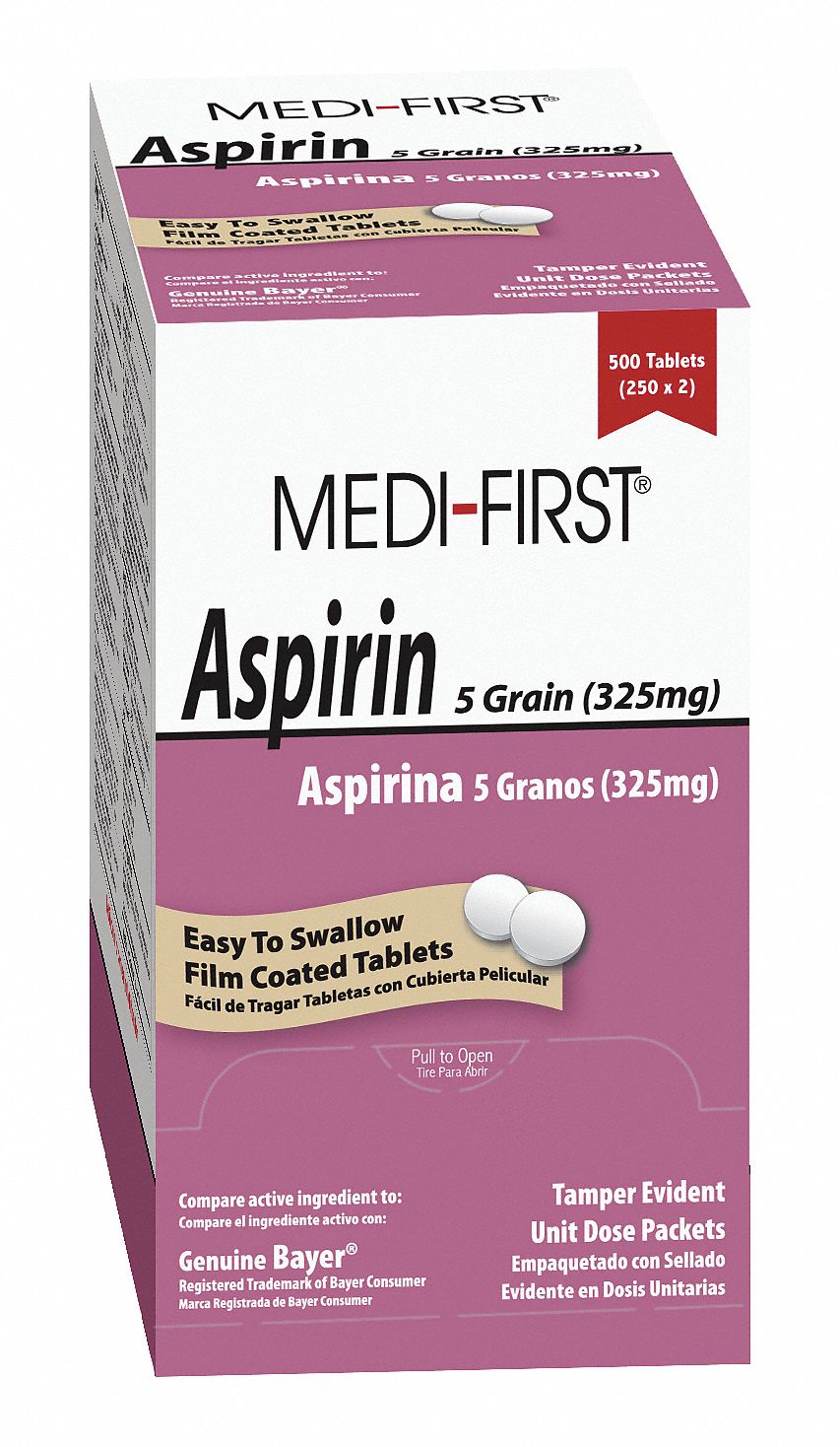 Aspirin, Tablets, PK 500