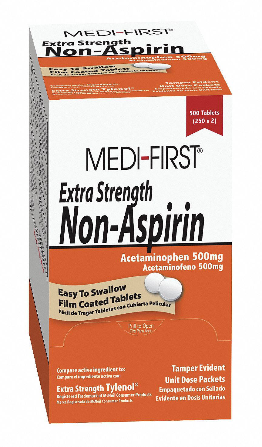 Ex Strength Non-Aspirin, Tablets, PK 500