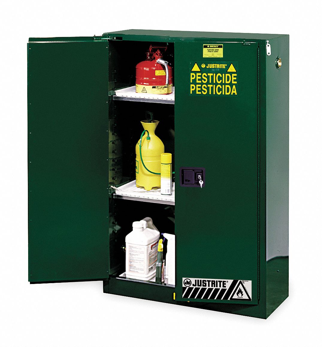 Cabinet, Pesticide, Green, 45 Gallon