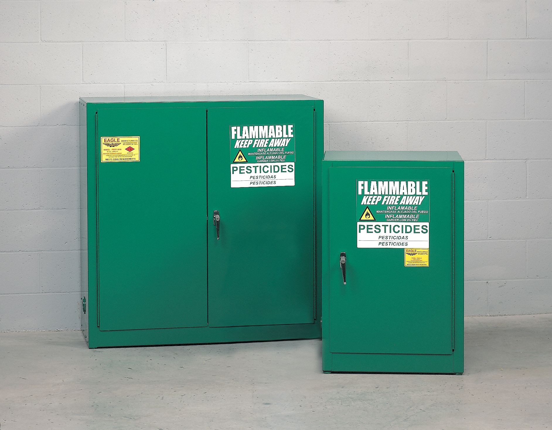 Pesticide Cabinet, 12 Gal., Self Closing
