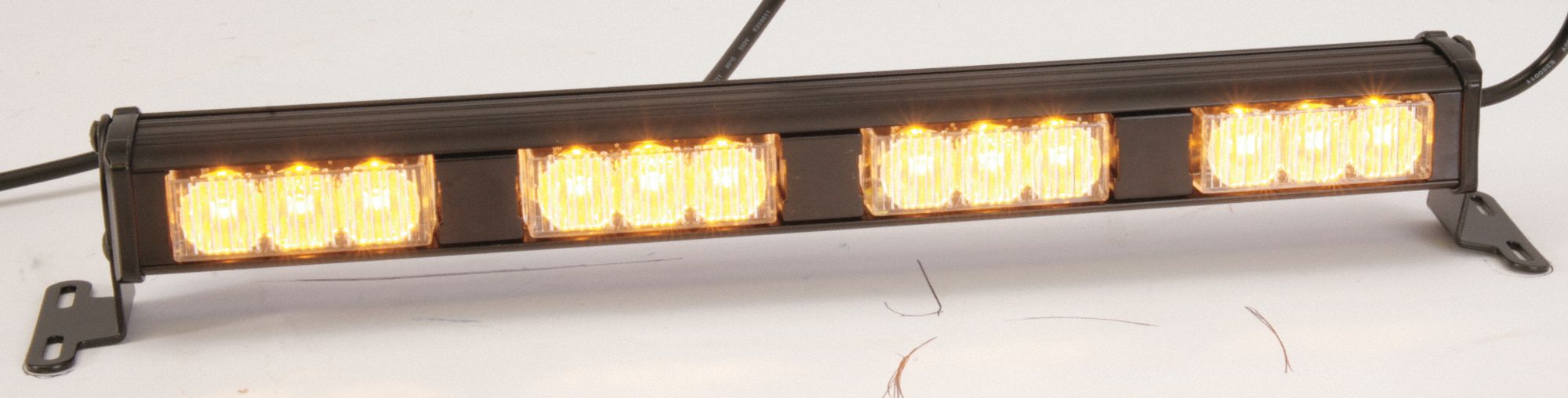 Quad Lighthead, LED, Amber, Rect, 14-9/16 L