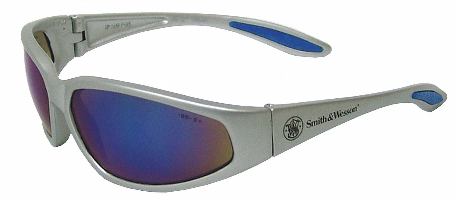 Safety Glasses, Blue Mirror, Scrtch-Rsstnt